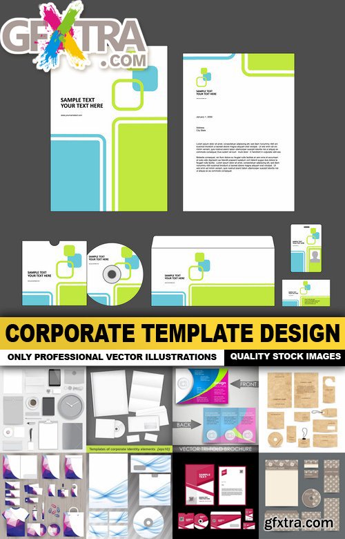 Corporate Template Design - 25 Vector