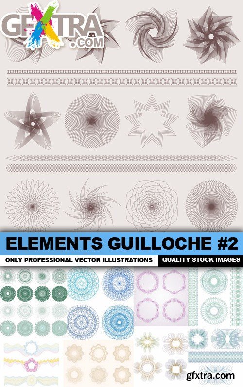 Elements Guilloche #2 - 25 Vector