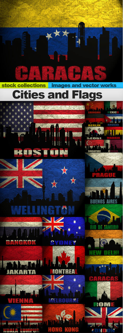 Cities and Flags,25 x UHQ JPEG