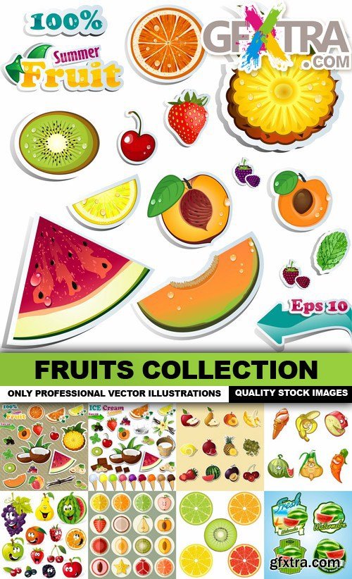 Fruits Collection - 25 Vector