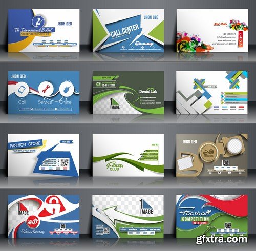 Stock Vectors - Business Card Template 5, 25xEPS