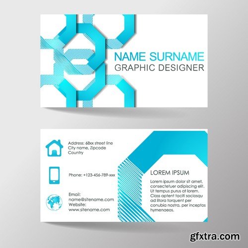 Stock Vectors - Business Card Template 5, 25xEPS