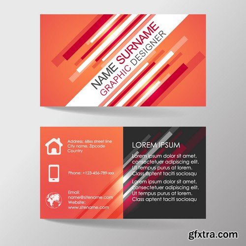 Stock Vectors - Business Card Template 5, 25xEPS