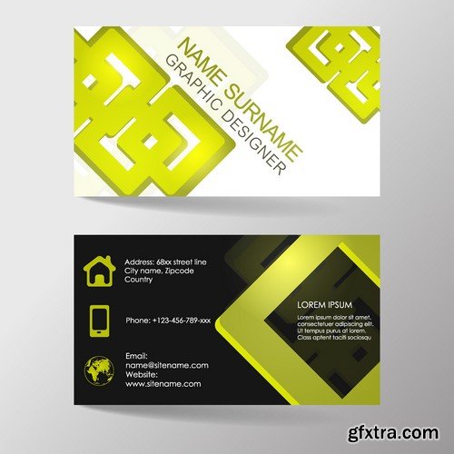 Stock Vectors - Business Card Template 5, 25xEPS