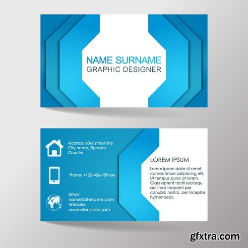 Stock Vectors - Business Card Template 5, 25xEPS