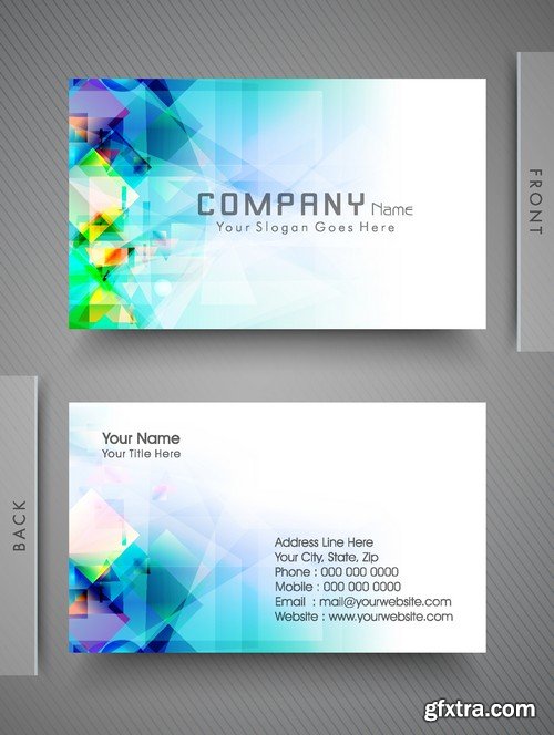 Stock Vectors - Business Card Template 5, 25xEPS