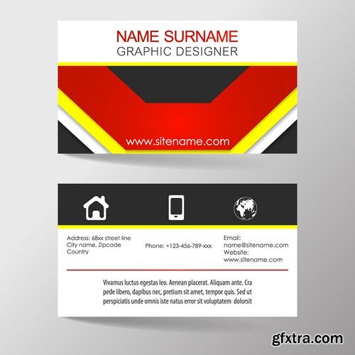 Stock Vectors - Business Card Template 5, 25xEPS