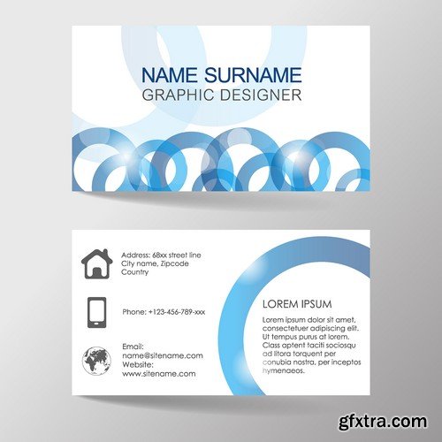 Stock Vectors - Business Card Template 5, 25xEPS