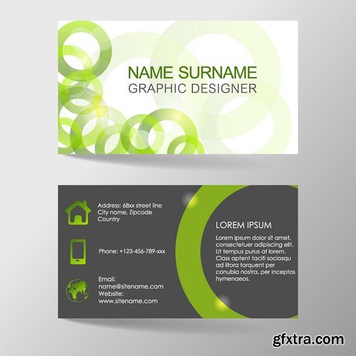 Stock Vectors - Business Card Template 5, 25xEPS