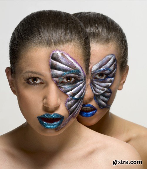 Stock Photos - Painted woman, girls, 25xJPG