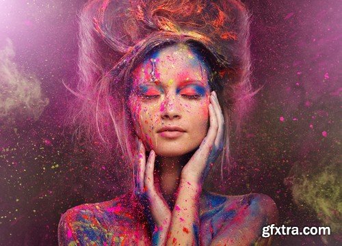 Stock Photos - Painted woman, girls, 25xJPG