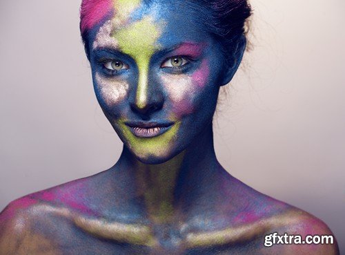 Stock Photos - Painted woman, girls, 25xJPG