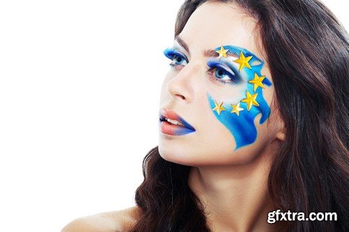 Stock Photos - Painted woman, girls, 25xJPG