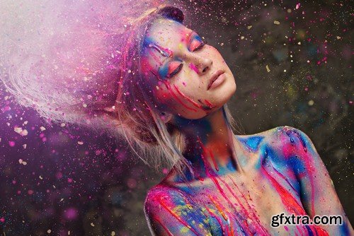 Stock Photos - Painted woman, girls, 25xJPG