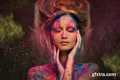 Stock Photos - Painted woman, girls, 25xJPG