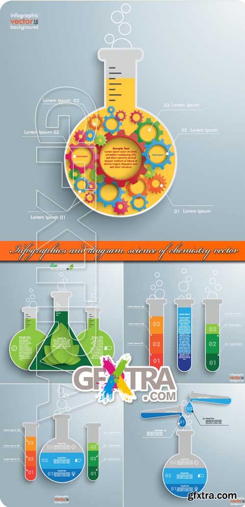 Infographics and diagram science of chemistry vector