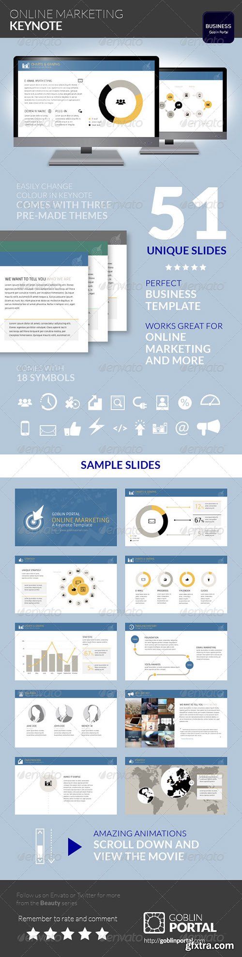 GraphicRiver Online Marketing Keynote Template 7773735