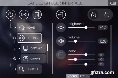 Flat UI Design - 25x EPS