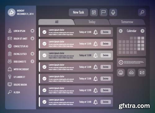 Flat UI Design - 25x EPS