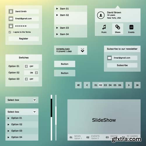 Flat UI Design - 25x EPS