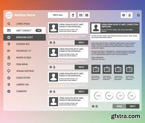 Flat UI Design - 25x EPS