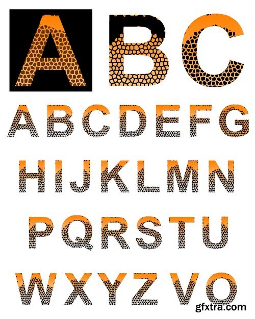 Stock Vectors - Alphabet 3, 25xEPS