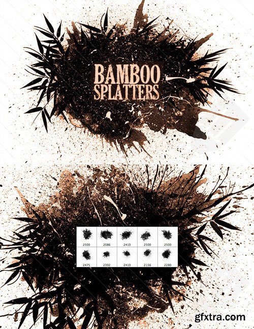 Bamboo Splatter Photoshop Brushes