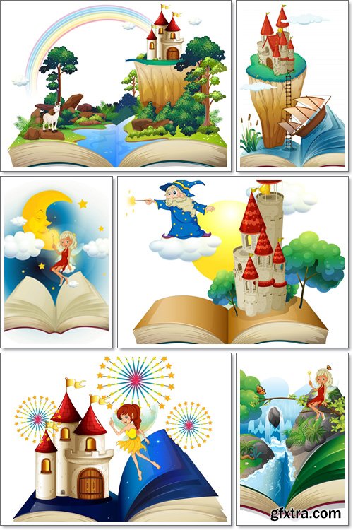 Magical, fairy book - Vector