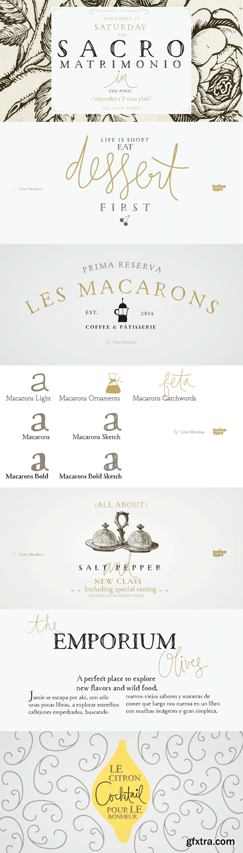 Macarons Font Family - 7 Fonts for $129