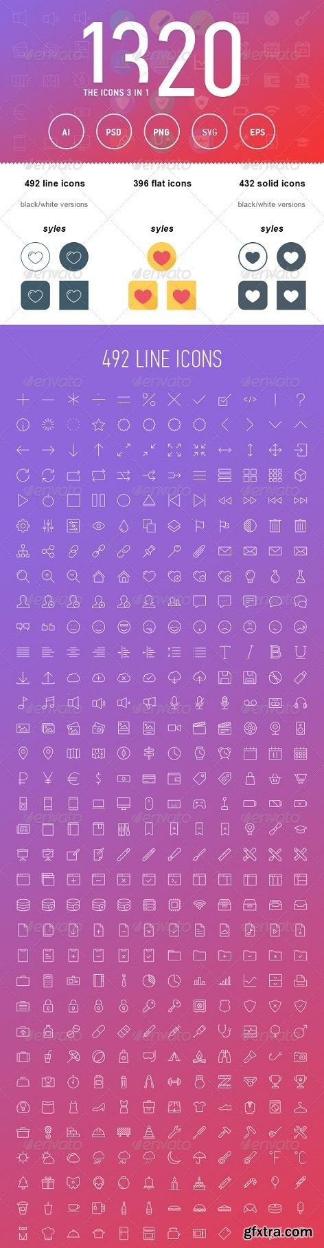 GraphicRiver - The Icons 3in1 1320 7730764