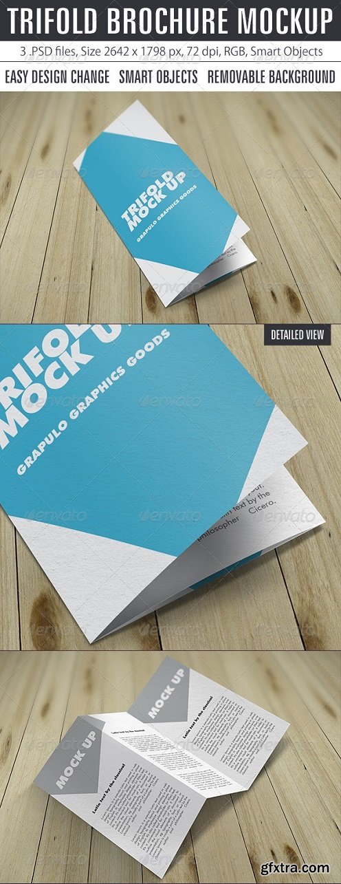 Trifold Brochure Mockup - GraphicRiver 8412401