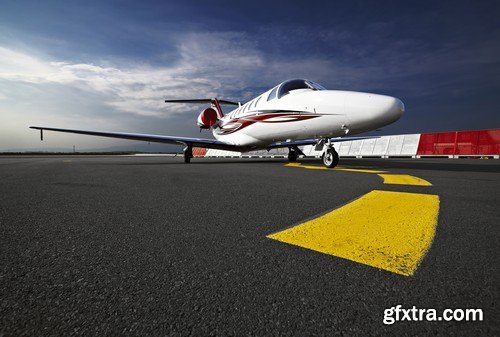 Stock Photos - Private jet plane, 25xJPG