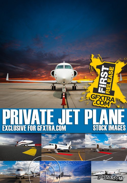 Stock Photos - Private jet plane, 25xJPG