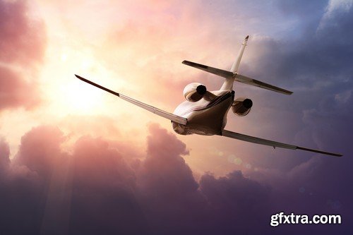 Stock Photos - Private jet plane, 25xJPG