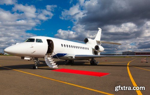 Stock Photos - Private jet plane, 25xJPG