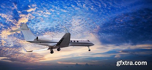 Stock Photos - Private jet plane, 25xJPG