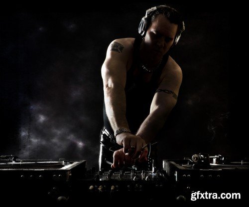 Stock Photos - DJ at the disco, 25xJPG