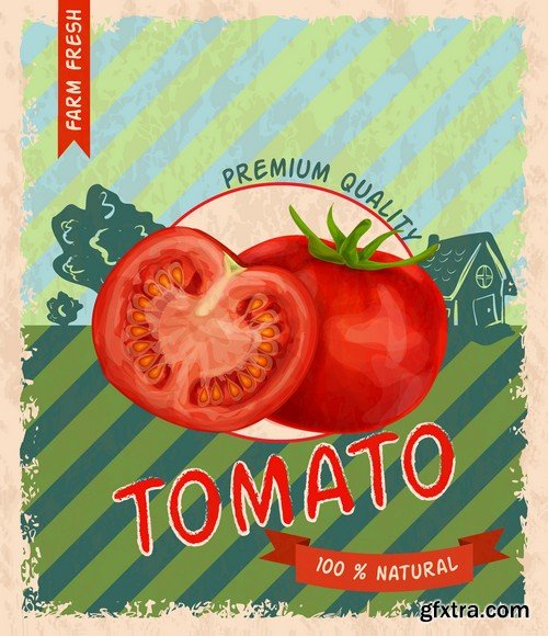 Stock Vectors - Tomatoes 2, 25xEPS