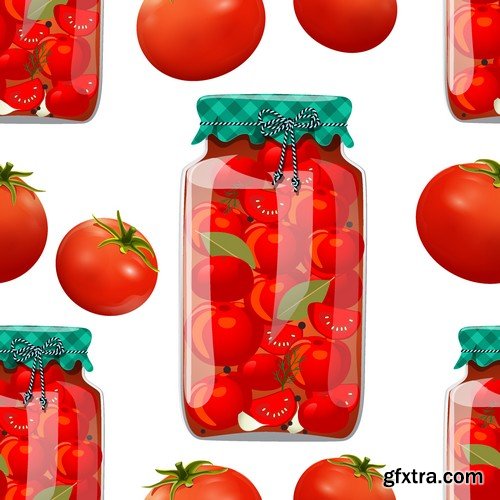 Stock Vectors - Tomatoes 2, 25xEPS