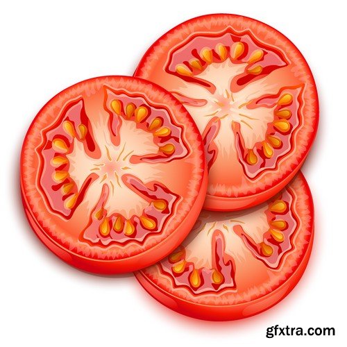 Stock Vectors - Tomatoes 2, 25xEPS