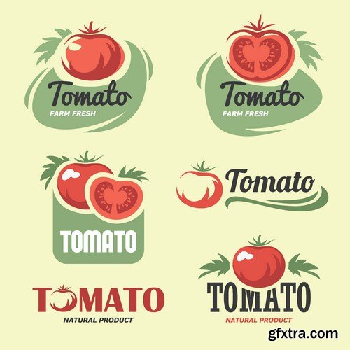 Stock Vectors - Tomatoes 2, 25xEPS