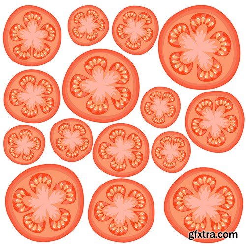 Stock Vectors - Tomatoes 2, 25xEPS