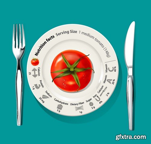 Stock Vectors - Tomatoes 2, 25xEPS