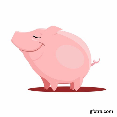 Pig vector,25x EPS