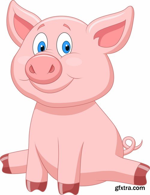 Pig vector,25x EPS