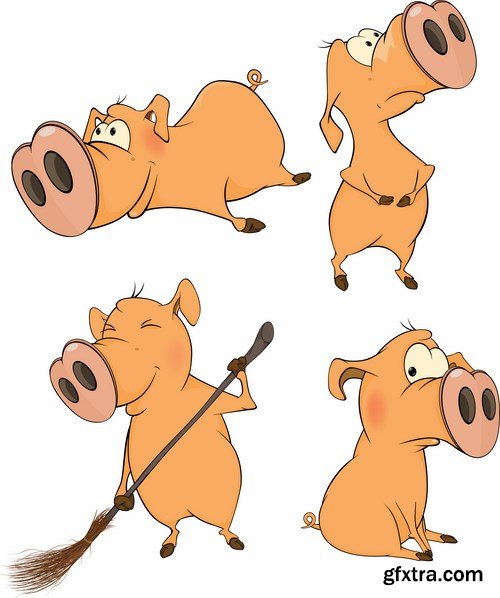 Pig vector,25x EPS