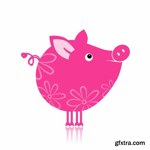 Pig vector,25x EPS