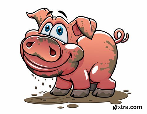 Pig vector,25x EPS