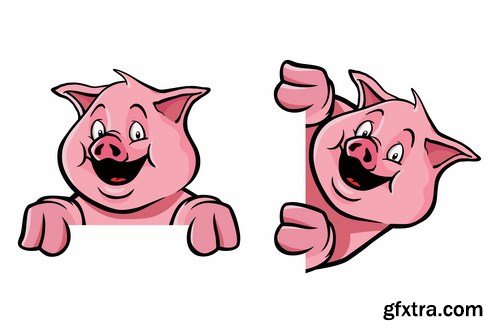 Pig vector,25x EPS