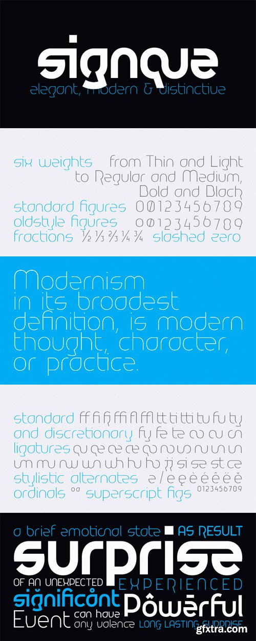 Signque Font Family - 6 Fonts for $160